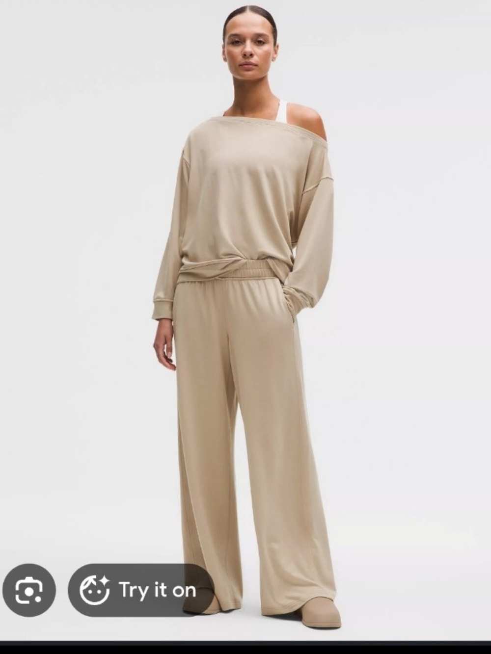 NWT Lululemon Becalm wide leg pant | WKKI | L